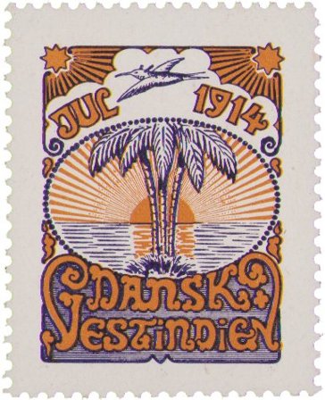 Dansk Vestindien - Julemærke 1914 - Postfrisk