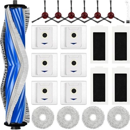 Tilbehørssæt til Ecovacs Deebot T30 Omni / T30 Pro Omni, 22 stykker med 3L støvpose, hovedbørste, HEPA-filter, mikrofibermoppe
