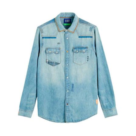 Scotch & Soda Denim Shirts Blå, Herre Skjorter