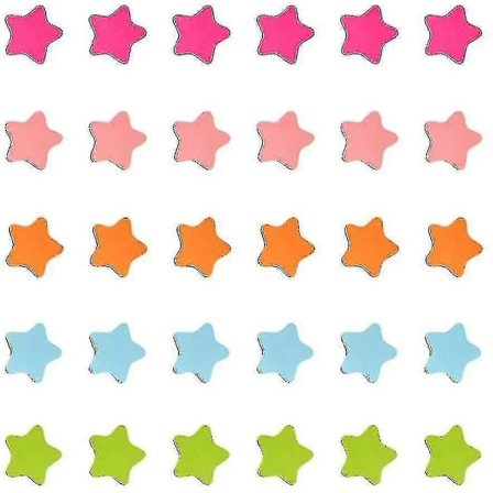 Färgade Stjärnkylskåpsmagneter. 120 st Stjärnmagnetiska klistermärken för whiteboard
