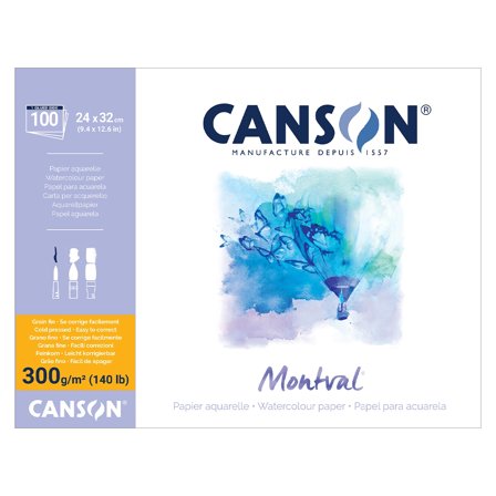 Canson Montval Watercolor Pad 300g 24×32cmMaxi Pack