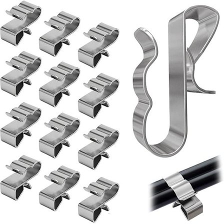 60 kpl sähkökaapelin kiinnitysklipsit, ruostumaton teräs, tukiklipsit kaapeli