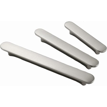 Set med 2 Kökslådsdrag Handtag Modernt Zinklegering Silver Borstad Beslag för Skåp Badrum Byrå (Hålcentrum 3.8'' 96mm)