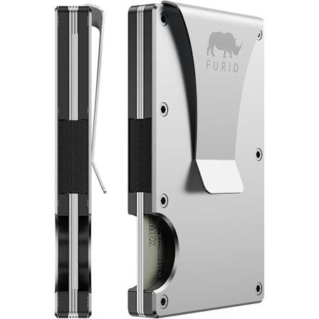 Ohut korttikotelo lompakko miehille: Etuosan taskulompakot miehille, alumiini, taktinen, kompakti lompakko