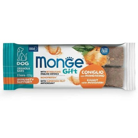 Monge Granola Bars Immunity Support Per Cani Adulti Coniglio Con