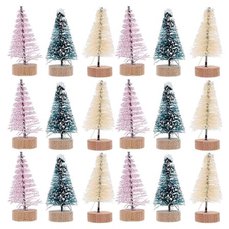 36 stk. Miniatyr Juletre Trebase Skrivebord Mini Juletre for Hjemmekontor