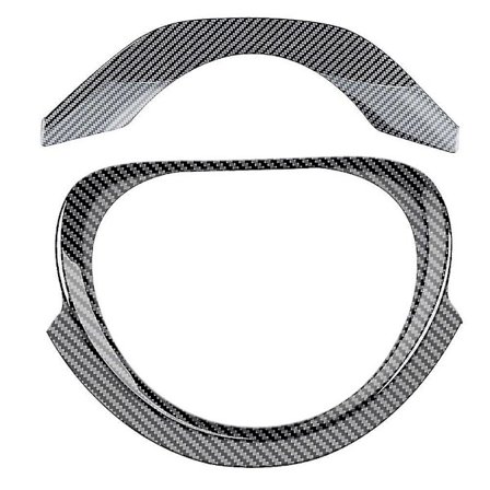 2 st För Vezel -v 2021 2022 Inredning Bil Kolfiber Ratten Panel Cover Trim Dekoration Fr