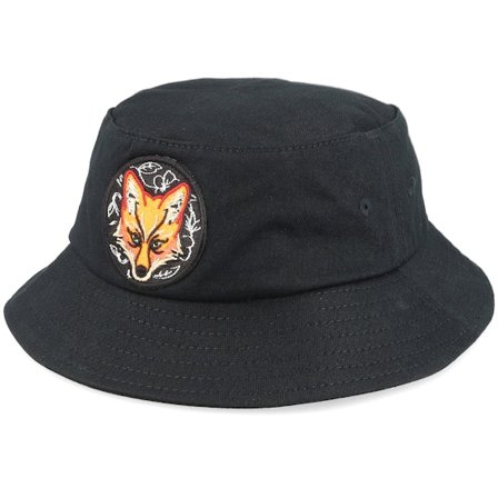 Kiddo Cap - Sort bucket Hat - Kids Cool Fox Black Bucket @ Hatstore