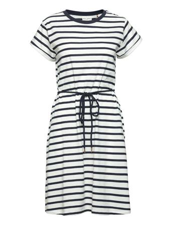 Dress Luca Jersey Polvipituinen Mekko Valkoinen Lindex