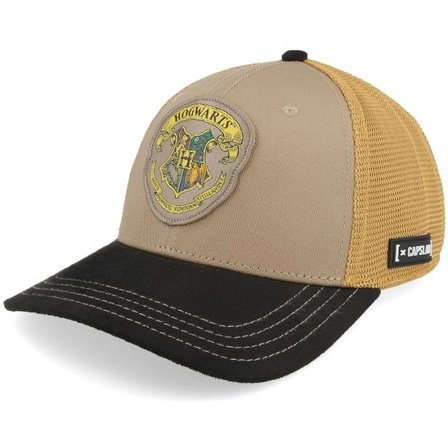 Capslab - Beige trucker Keps - Harry Potter Hogwarts Beige/Brown/Black Trucker @ Hatstore
