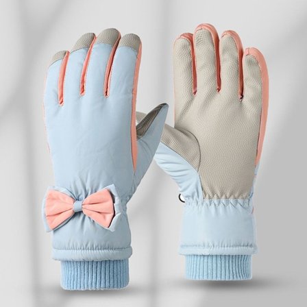 Kvinder Plys Handsker Snowboard Ski Handsker LAKE BLUE