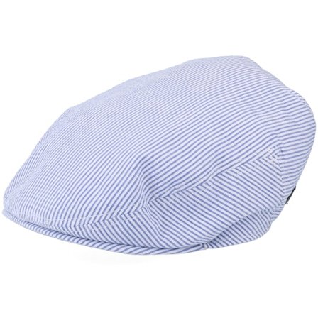 CTH Ericson - Blå flatcap Keps - Kids Philip Seersucker Blue Flat Cap @ Hatstore