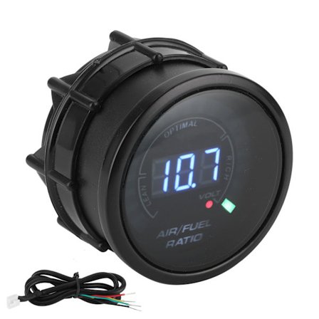 2 tommer 2-i-1 12V Luftbrændstofforholdsmåler Voltmeter LED Digital Display Høj Præcision Universal til Bil