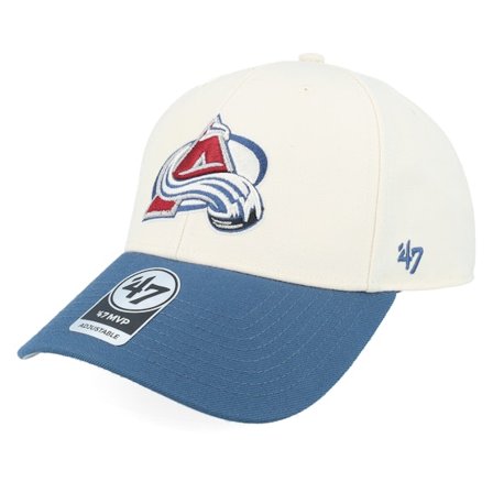 47 Brand - NHL Schwarz Adjustable Cap - Colorado Avalanche NHL Tone 47 Mvp Natural/Blue Adjustable @ Hatstore