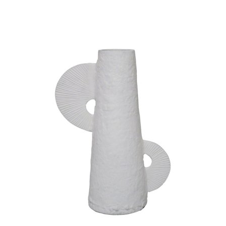 Valkoinen alumiinimaljakko, 22x12x30cm – Moderni muotoilu