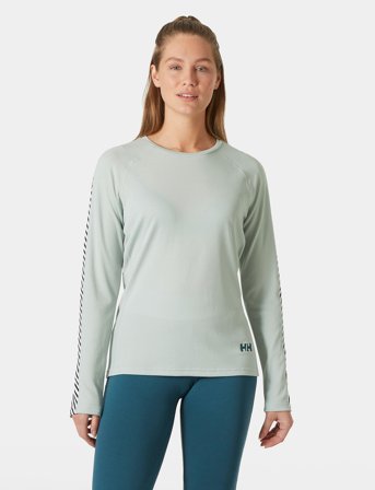 Helly Hansen W Lifa Active Stripe Crew - Green - M
