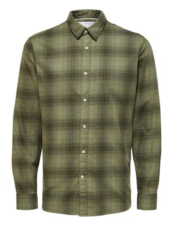 Slhslimrobin Shirt Ls W Camp Skjorte Casual Khakigrønn Selected Homme