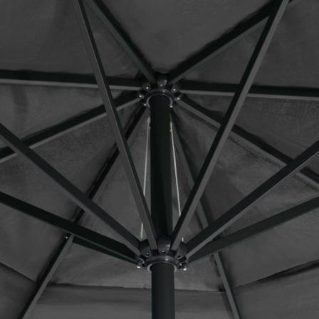 Vidaxl Trädgårdsparasoll Med Aluminiumstång 600 Cm Antracit Antracit