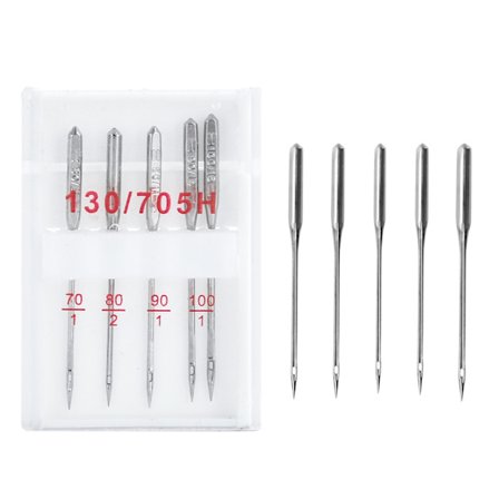 5 st Symaskinsnålar Järnmaterial Platt Skaft Regelbunden Spets Ersättningskit