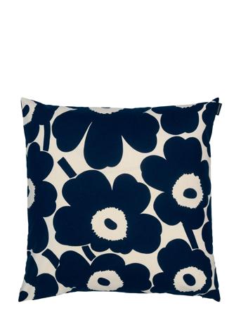Pieni Unikko C. Cover 50X50 Home Textiles Cushions & Blankets Cushion Covers Marineblå Marimekko Home