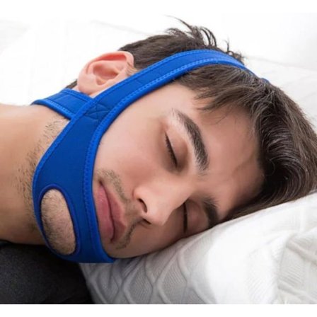 Anti-snorkeortose for søvnapnébehandling, justerbar og pustende anti-snorke hakestropp