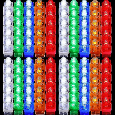 100 st LED Finger Lights, starka Finger Rave Lights, Finger Ring Glow Sticks, små Finger Laser Holiday Light Up Fingers Rings