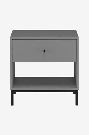 Loft24 - Natbord Celine 1 skuffe - Grå - Sengeborde - Fra Homeroom