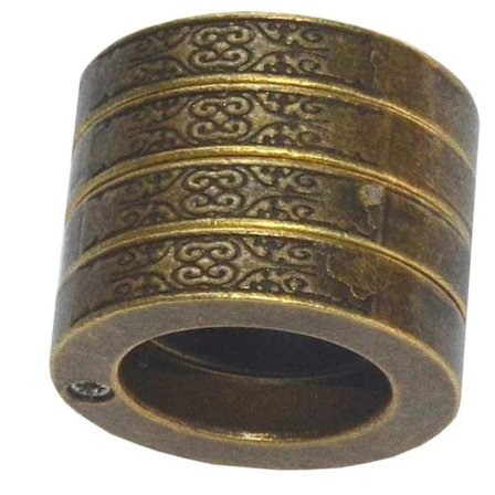 Hexagon Retro Magic Ring Personlig 4-fingerring Multifunktionell utomhus, kostym, hane