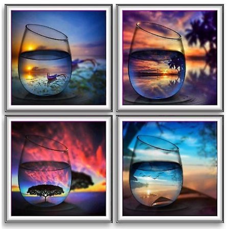 5D Diamantmålning Glas 1