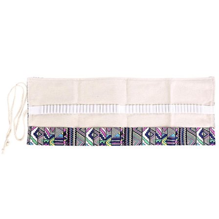 Farveblyantsrulle med stor kapacitet, 48 rum, til farveblyanter, penne og pensler