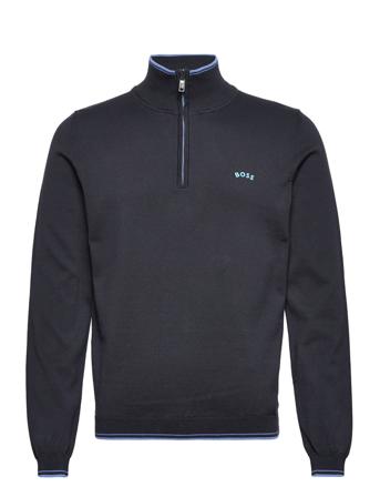 Zitom_W22 Knitwear Half Zip Pullover Navy BOSS