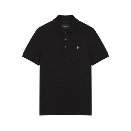 Lyle & Scott Polo t-shirt , Zwart , Heren , Maat: S
