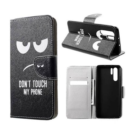 Huawei P30 Pro kors textur läder fodral - Do Not Touch My Phone