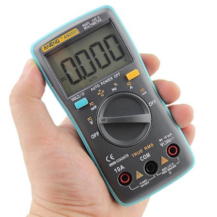 Digital Multimeter AC/DC Amperemeter Voltmeter Bærbar
