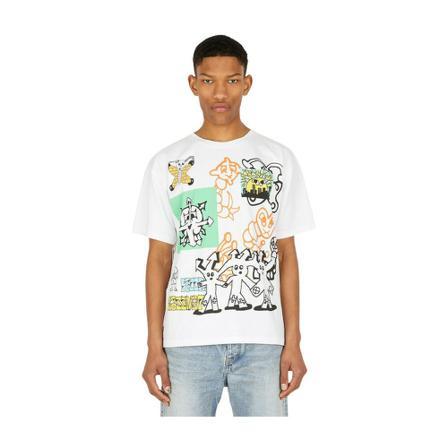 Rassvet, Captek Drawing T-Shirt Wit, Heren, Maat:S