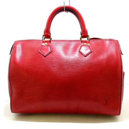 Louis Vuitton Vintage, Pre-owned Leather Speedy Rood, Dames, Maat:ONE Size