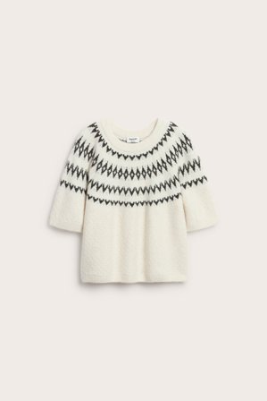 Kappahl | Sweter z dzianiny, z krótkimi rękawami | Biały