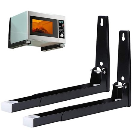 2 stk. Mikrobølgeovn Hylde med Arm, Vægmonteret (med skruer)