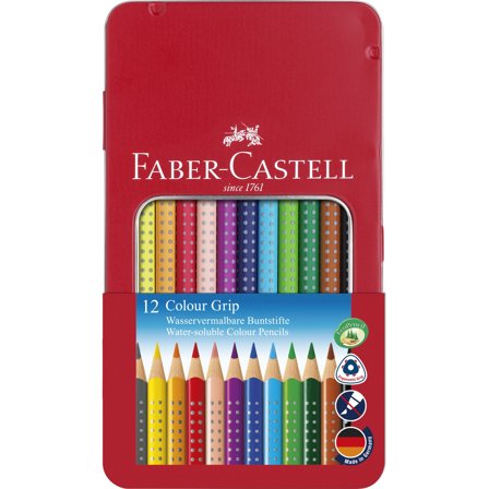 Faber-Castell Colour Grip - Tin of 12