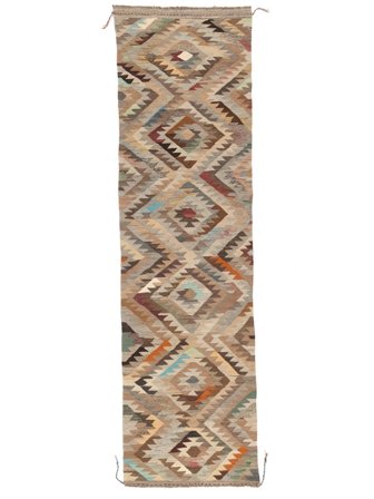 Tissé À La Main Kilim Ariana Trend Tapis 83X291 De Laine Marron/Orange Petit