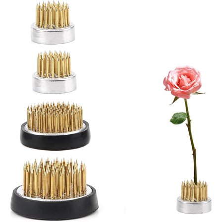 Blomsterbindingsartikler, Blomsterdekoration, Blomsterdekorationsbase, Rund Blomsterbindingsblomsterfrø, af 4 (2,3cmx2