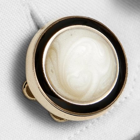 Black & Gold-Tone Button Covers for Men - Button covers