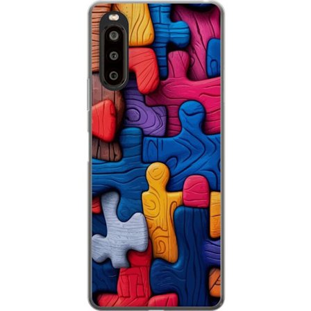 Yhteensopiva Puhelinkuori Sony Sony Xperia 10 II Leikkisä kuvitus Stitchin kanssa vaaleanpunaisissa omenoissa pehmeässä pastellidesignissa, jossa y