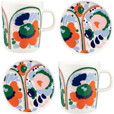 Marimekko Karuselli 2 mukia & 2 lautasta, 4 osaa