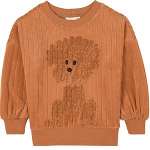 Kids - MAINIO Bisquit GOTS Floof Velour Sweatshirt 86/92 cm - Jumpers and knitwear - 86/92 cm - Brown - Mädchen