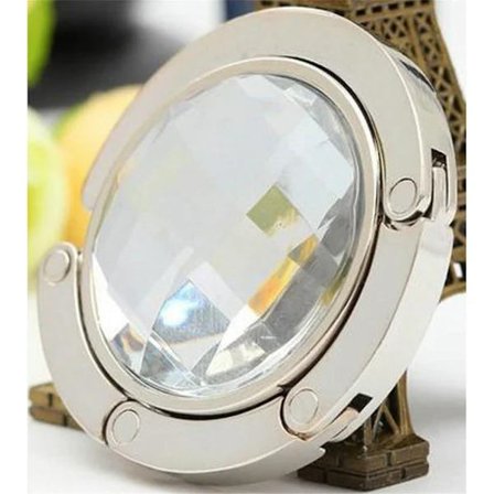 Pyöreät Kannettavat Pöytäkoukut Käsilaukun Ripustamiseen, Laukku, Koukkuteline, Pöytäkoukku, Kristalliseos, Taitettava