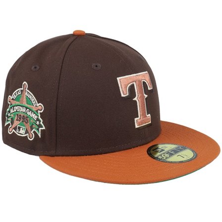 New Era - MLB Braun Fitted Cap - Texas Rangers Redwood 59FIFTY 95 All Star Game Burnt Wood/Rust Fitted @ Hatstore