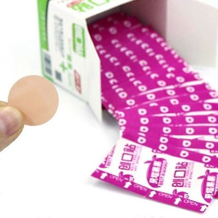 100 stk. Vanntette Pustende Runde Plaster Selvklebende Bandasjer Førstehjelpsutstyr