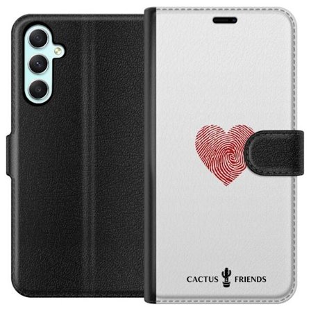 Kompatibel Tegnebogsetui til Samsung Samsung Galaxy A34 Cactus and Friends - Fingerprint Love
