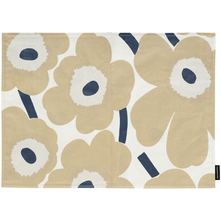 Marimekko Unikko pöytätabletti 31 x 42 cm, beige, valkoinen, tummansininen